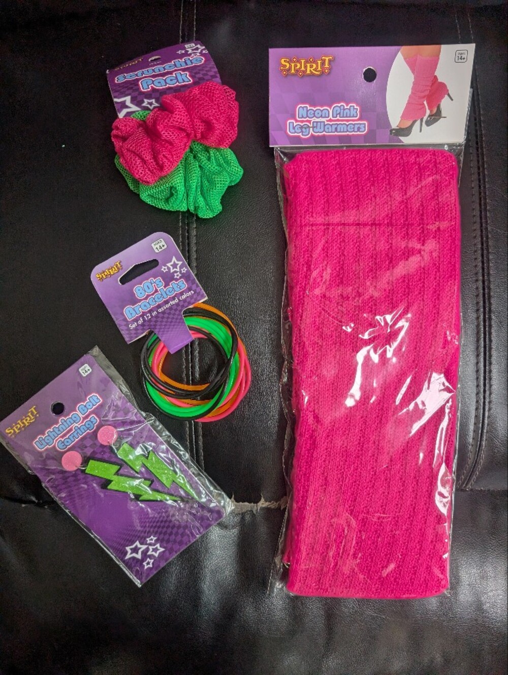 Spirit Halloween 80's Costume Neon Accessory Set